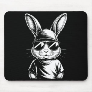 Tapis De Souris Lunettes de soleil Rétro Cool Bunny Face pour garç