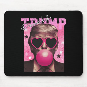 Tapis De Souris Lunettes de soleil roses bubble gum de Donald Trum