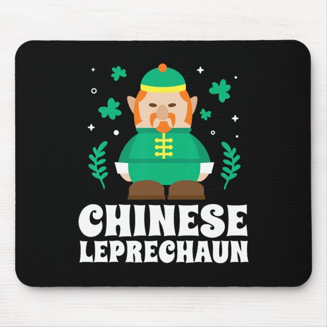 Tapis De Souris Lutin chinois drôle de la Saint-Patrick  (Devant)