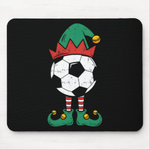 Tapis De Souris Lutin de football Noël drôle Xmas Lutin amateur de