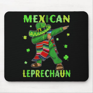 Tapis De Souris Lutins Mexicains Drôles Dabbing Mexique Saint Patr
