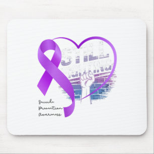 Tapis De Souris Lutte toujours Contre la Prévention Suicide Violet