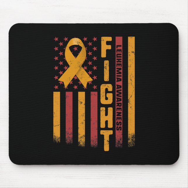 Tapis De Souris Lutter contre la leucémie Sensibilisation Orange R (Devant)