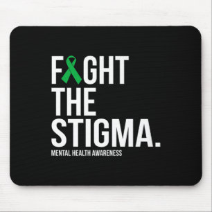 Tapis De Souris Lutter contre la Stigma Green Ribbon Mental Health