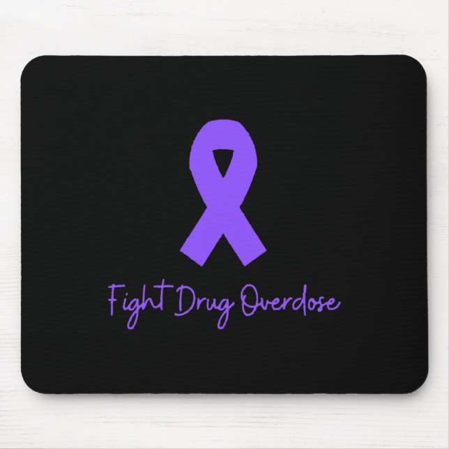 Tapis De Souris Lutter Contre La Surdose De Drogue Sensibilisation (Devant)