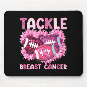 Tapis De Souris Lutter contre le football Cancer rose Ruban Cancer