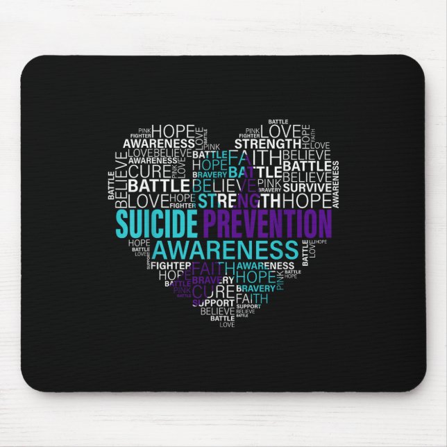 Tapis De Souris Lutter contre le suicide Lutter contre l'espoir Un (Devant)