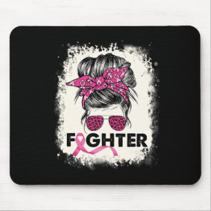 Tapis De Souris Lutter Messy Bun Breast Sensibilisation au cancer