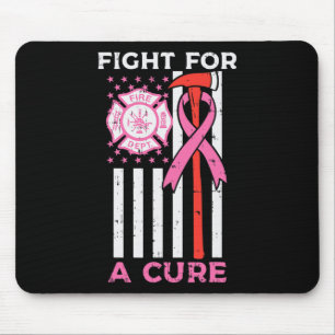 Tapis De Souris Lutter Pour Un Pompier Cure Us Drapeau Cancer Du S