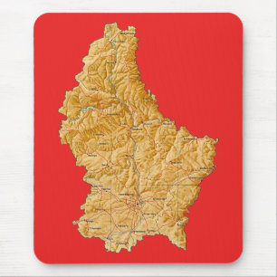 Tapis De Souris Luxembourg Carte Mousepad