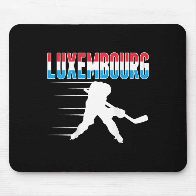 Tapis De Souris Luxembourg Ice Hockey Fans Jersey Luxembourgish Ho (Devant)