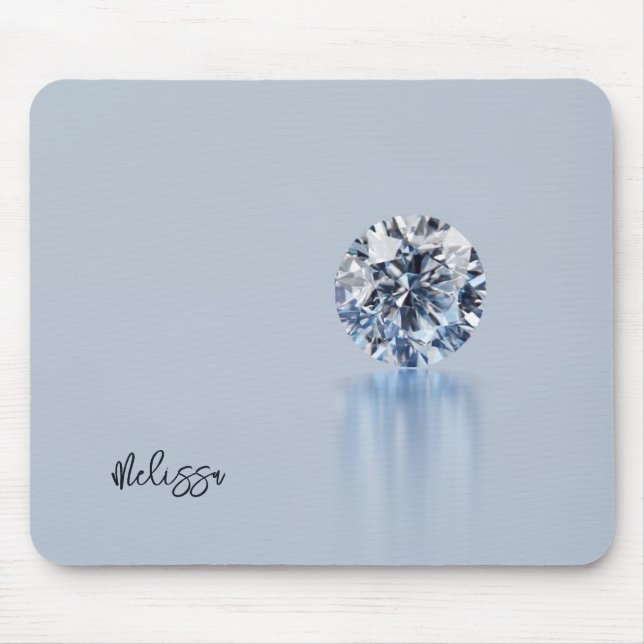 Tapis De Souris Luxueux Diamant Ajouter un nom (Devant)