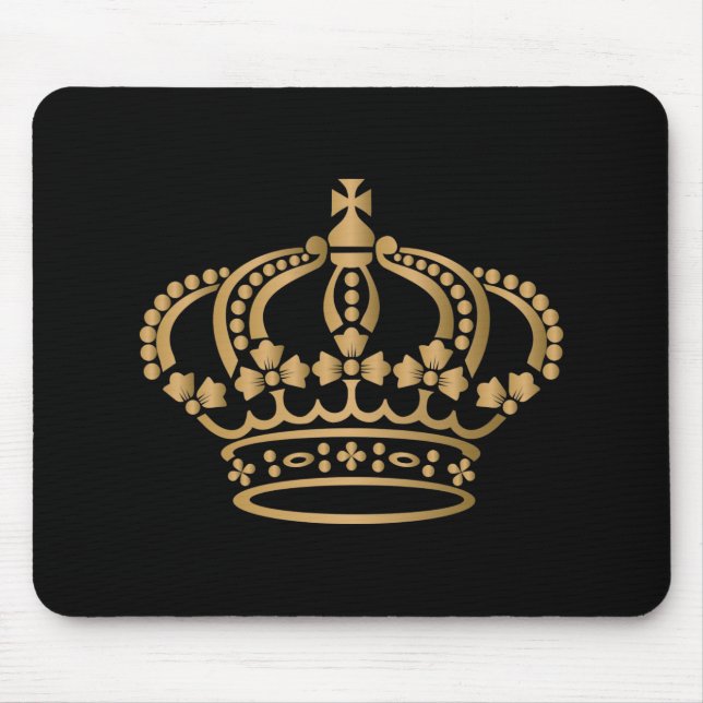 Tapis De Souris Luxueux Gold Crown Black (Devant)