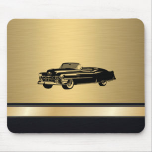 Tapis De Souris luxueux vintage classe doré vieille voiture person