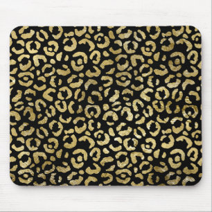 Tapis De Souris Luxurious Glam Gold Black Leopard Print