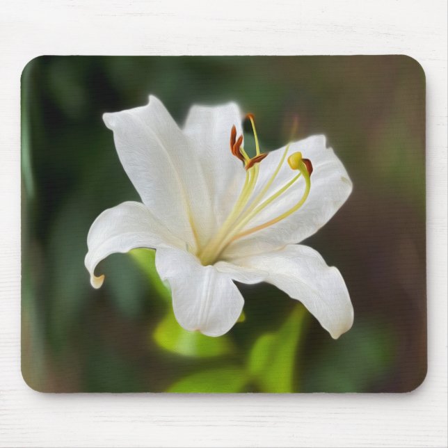 Tapis De Souris Lys blanc crépusculaire (Devant)