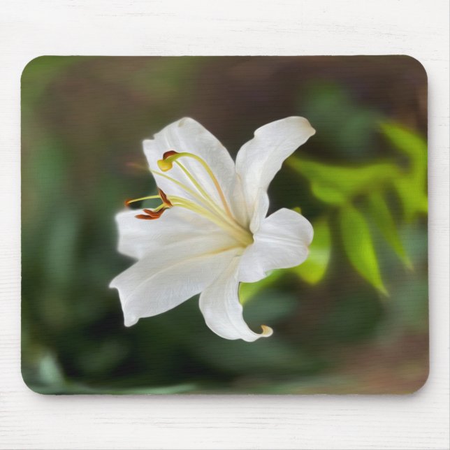 Tapis De Souris Lys blanc crépusculaire (Devant)