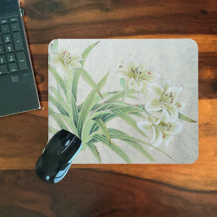 Tapis De Souris Lys blancs