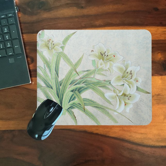 Tapis De Souris Lys blancs (Créateur téléchargé)