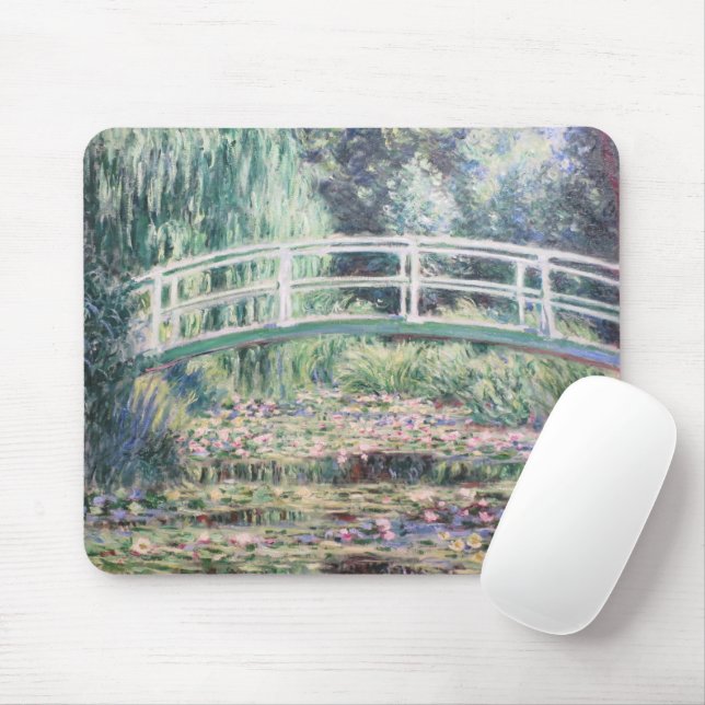 Tapis De Souris Lys d'eau blanche | CLAUDE MONET (Avec souris)