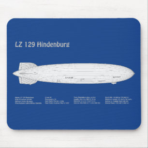Tapis De Souris LZ 129 Hindenburg - Plan directeur des avions ABD