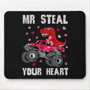 Tapis De Souris M. Dinosaur Voler Votre Camion Monstre Cœur T Rex