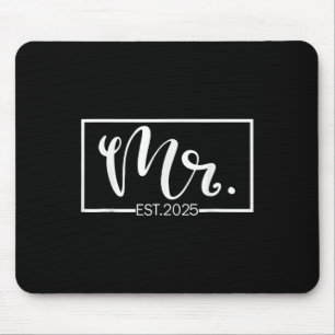 Tapis De Souris M. Est. 2025 Juste Marié Mariage Hubby M. & ;