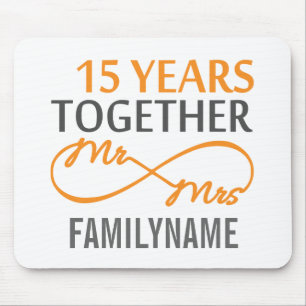 Tapis De Souris M. et Mme 15th Anniversary