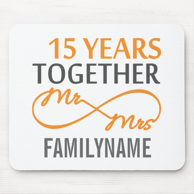 Tapis De Souris M. et Mme 15th Anniversary (Devant)