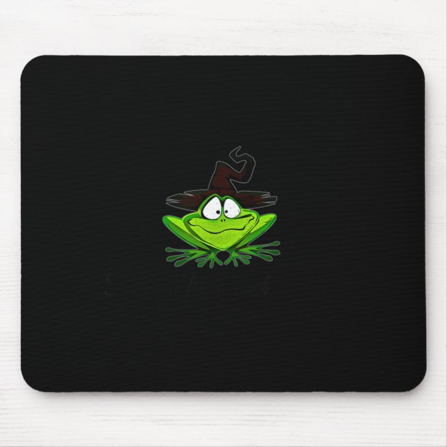 Tapis De Souris M Machusetts Whimsy Frog Witches Hat Halloween Wit (Devant)