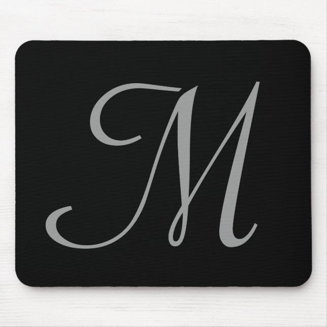 Tapis De Souris M :: Monogram M Elegant Mousepad - Lettre initiale (Devant)