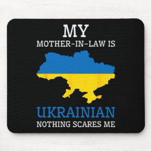 Tapis De Souris Ma belle-mère est ukrainienne Rien ne me fait peur