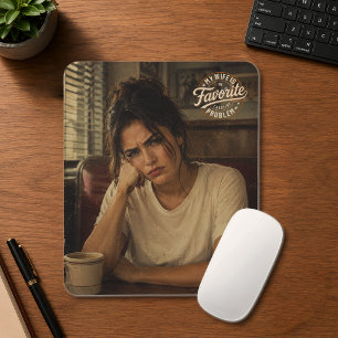 Tapis De Souris Ma femme est mon problème préféré Photo personnali