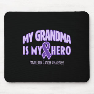 Tapis De Souris Ma Grand-Mère Est Mon Héros Pancréatique Cancer Se