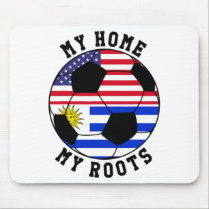 Tapis De Souris Ma Maison Mes Racines Uruguay Drapeau Football T S