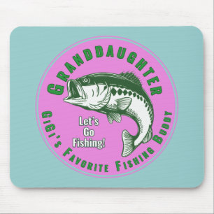 Tapis De Souris Ma petite-fille GIGI est ma compagne de pêche préf