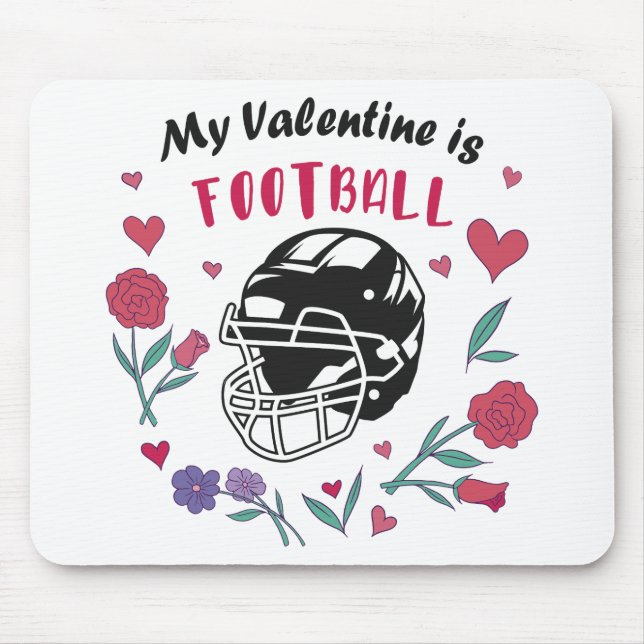 Tapis De Souris Ma Saint Valentin est Carte de visite de football  (Devant)
