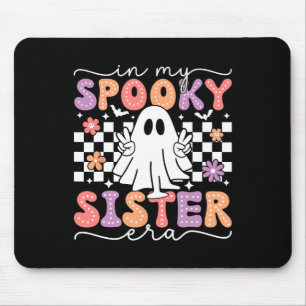 Tapis De Souris Ma soeur Éffrayante Era Retro Ghost Halloween Éffr