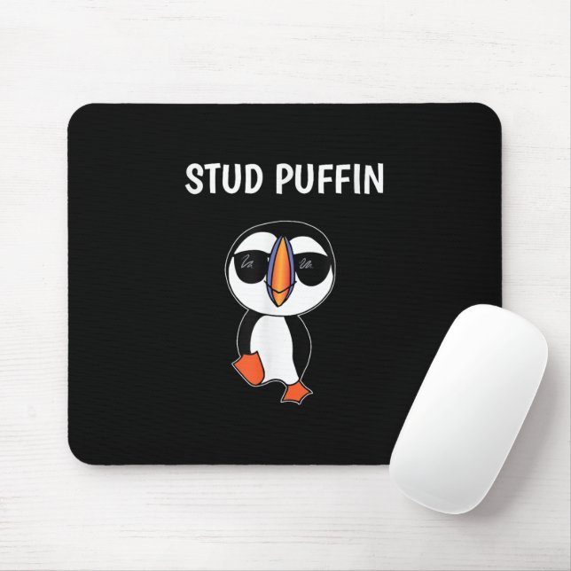 Tapis De Souris Macareux Stud Puffin Oiseau Drôle (Avec souris)