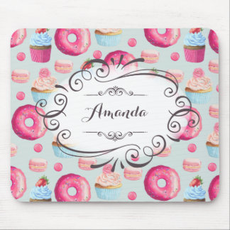 Tapis De Souris Macarons De Donuts Et Whimsical De Cupcake Personn