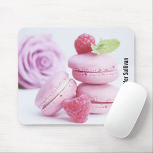 Tapis De Souris Macarons framboises roses Pâtisserie française Pho