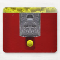 machine à gumball visage heureux mousepad