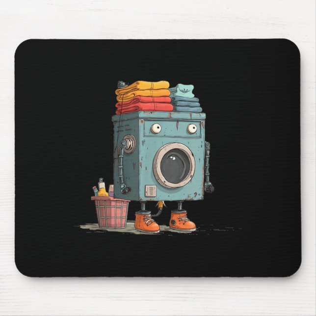 Tapis De Souris Machine à laver heureuse (Devant)