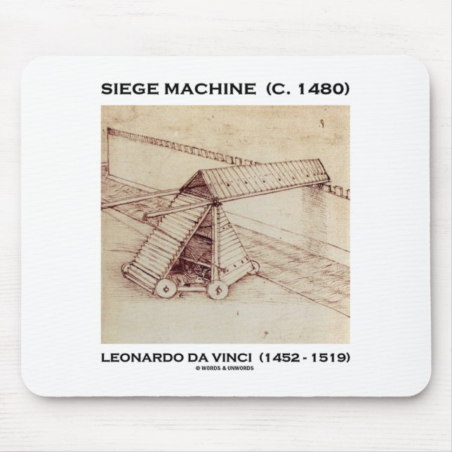 Tapis De Souris Machine de siège (C. 1480) Leonardo da Vinci (Devant)