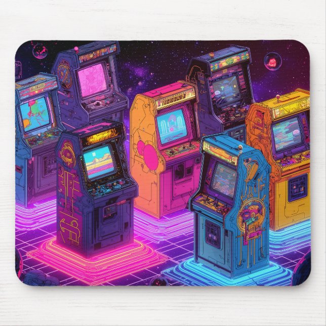 Tapis De Souris Machines à arcades rétro (Devant)