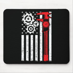Tapis De Souris Machiniste Patriotic Machine Tools Opérateur Indep