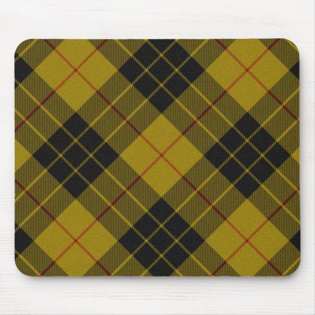 Tapis De Souris MacLeod tartan yellow black plaid (Devant)