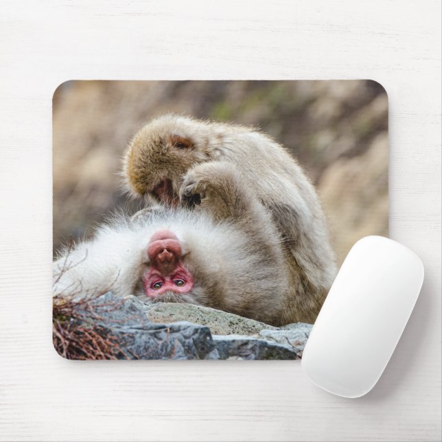 Tapis De Souris Macque Monkey, Profiter de la bonne vie (Avec souris)