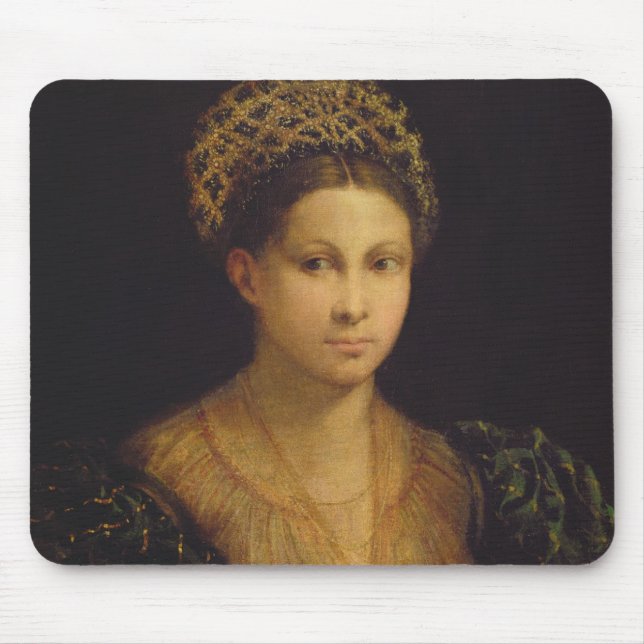 Tapis De Souris Madame avec le turban vert (Devant)