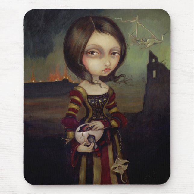 Tapis De Souris Madame avec un oeuf Mousepad gothique de Bosch (Devant)